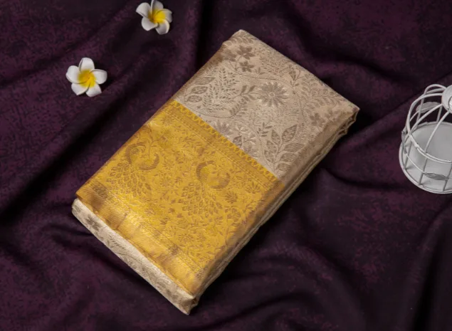 Golden Amber Grand Zari Saree